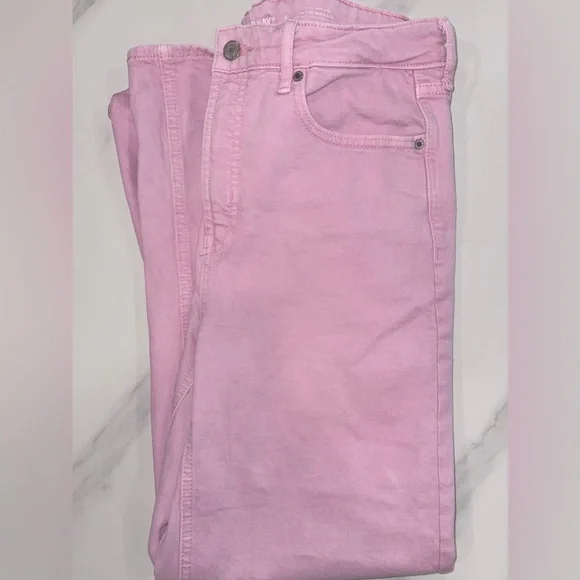 Old Navy Pink jeans wide leg  size 8 - Picture 4 of 9